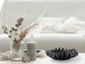 Bol à dessert moderne en marbre en forme de fleur ou centre de table décoratif 100% fait main Exportations indiennes Internationales IEI 325 - Product Image 3