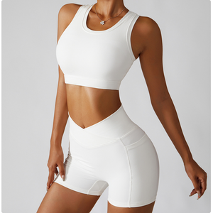 Shorts de yoga taille haute respirants sans coutures en Spandex/Nylon pour femmes, taille élastique, pour la gym et le fitness, vêtements de sport, taille XL disponible - Product Image 5