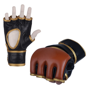 Guantes de Boxeo MMA Profesionales con Logotipo Personalizado, de Cuero PU, Personalizados para Entrenamiento de Muay Thai, Medios Dedos, Antideslizantes y Transpirables - Product Image 4