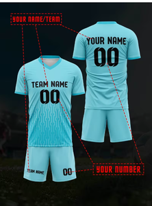 Ensemble de maillots de rugby personnalisés, col en V, motif 3D imprimé par transfert thermique, unisexe, manches courtes, séchage rapide, respirant, polyester, SPORTS - Product Image 5