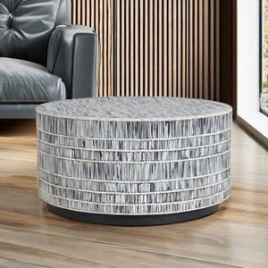 Mesa de centro minimalista de lujo hecha a mano, estilo cómodo móvil, tira de incrustaciones de hueso, muebles de colores hechos a mano para sala de estar - Product Image 4