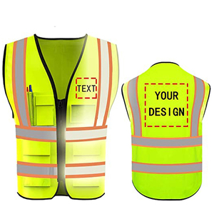 High Visibility Multi-Pocket Safety Workwear Vest Reflective Construction Vest Custom Logo Wholesale - Product Image 5