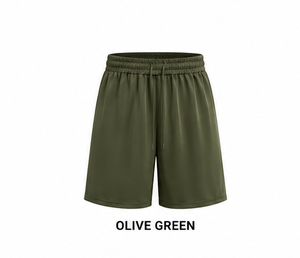 Men's <b>Burgundy</b> Solid Color High Waist Drawstring Casual <b>Shorts</b> Worsted Fabric 100% Polyester Breathable Lightweight Quick Dry - Product Image 2