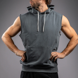 Top Trending Product Sleeveless Sports Hoodie Gym <b>Workout</b> Fitness Running Casual Modern Athletic Design Men Sleeveless <b>Hoodies</b> - Product Image 1