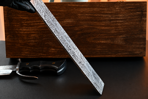Cuchillos de Acero de Damasco con Patrón de Pluma, Mosaico de Damasco, Forjados a Mano, Hojas de Damasco en Blanco, OEM/ODM Personalizables, Industriales - Product Image 4