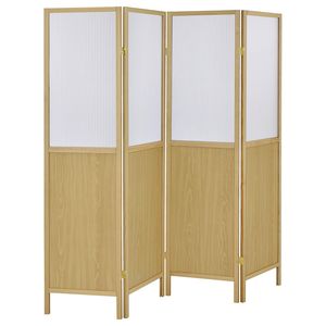 Paravento Pieghevole Florentin Naturale a 4 Pannelli, Divisorio Portatile per Stanze - Product Image 2