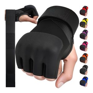 Gants intérieurs rembourrés en gel de polycoton pour la boxe, le Muay Thai, avec support élastique pour le poignet, équipement de protection pour jeunes - Product Image 5