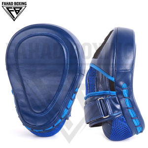 Almohadillas de boxeo curvadas negras y naranjas, duraderas, de cuero y PU, con cierre de velcro. - Product Image 4