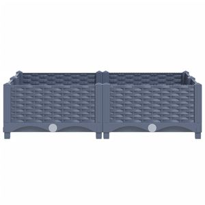 Jardinières surélevées en polypropylène bleu-gris 31,5 x 31,5 x 9,1 po – Pots et jardinières - Product Image 4
