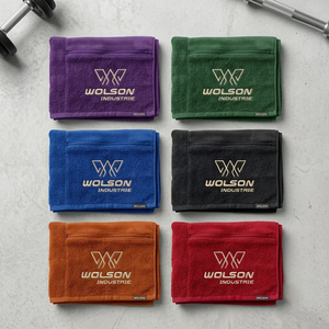 Serviette de sport en bambou professionnelle Wolson Industry, séchage rapide, écologique, design brodé, pour la salle de sport, les entraînements sportifs - Product Image 2
