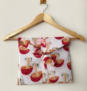 Premium Cotton Flock Print Mushroom Motif Summer Women's Soft Breathable Quick Dry Pajama Set Sleepwear Shirt Lounge Set - Product Image 5