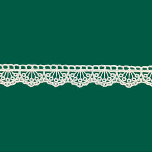 ลูกไม้ไนลอน/ออร์แกนซ่าสีขาวขายดีอันดับต้นๆ, ลูกไม้ปักลายขอบหยักเล็ก (แบบแคบ), ลูกไม้โปร่งแสง - Product Image 4