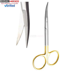 Paquete de 2 Tijeras Manuales de Microdisección Iris, Rectas y Curvas de 4.5 Pulgadas, Instrumentos Quirúrgicos de Punta Fina Super-Cut para Etiquetas Cutáneas y Encías - Product Image 6