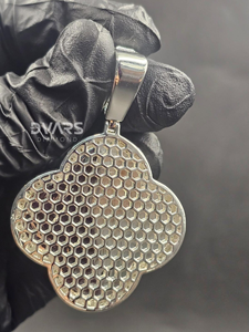 Pendentif personnalisé avec initiale, grand format, style rappeur, plaqué or, serti de pierres, pour homme, avec nom/lettre/logo personnalisé - Product Image 5