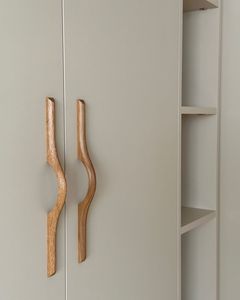 Wooden Kitchen Cabinet Handles <b>Knobs</b> <b>for</b> Cabinets Drawers <b>Dressers</b> & Wardrobes-Modern Europe Simple Design Easy Installation - Product Image 1