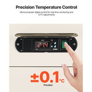 Congelatore da Laboratorio a Temperatura Ultra Bassa 28L da -40F a -123F con Display Digitale Regolabile e Ruote - Product Image 4