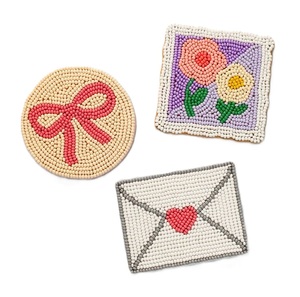 Patch brodé élégant fait main avec perles pour accessoires vestimentaires, perles de rocaille de qualité supérieure pour tenues tendance - Product Image 3
