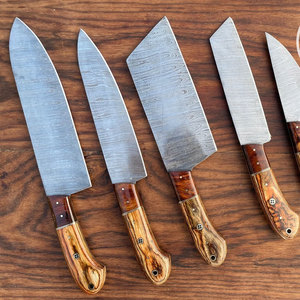 Juego de Cuchillos de Chef de Acero de Damasco Hechos a Mano, Colección de Cuchillos de Cocina Profesionales para Restaurante y Uso Doméstico - Product Image 4