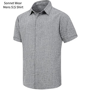Chemises à manches courtes unies pour hommes - Product Image 5