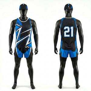 Camiseta de Maratón de Alta Calidad para Tallas Grandes, Diseño Transpirable, Secado Rápido, Antibacteriana, Protección UV, Camisetas, Pantalones Cortos para Correr - Product Image 2
