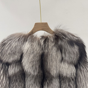 AL SWANS <b>Women's</b> Eco-Friendly Faux Fox Fur Coat Thick <b>Warm</b> Winter Solid Color Elegant Outerwear with Fur Trim - Product Image 3