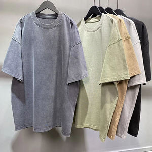 Camiseta Personalizada con Efecto Desgastado, 100% Algodón, 240 g/m², Cuello Redondo, Impresión DTG, Felpa Francesa, Estilo Vintage, Lavado Ácido, Talla Grande para Hombre - Product Image 1