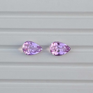 58 carats de kunzite naturelle, taille poire facettée, paire assortie, pierres précieuses de haute qualité, pierres de guérison, fournitures de bijouterie en gros - Product Image 3