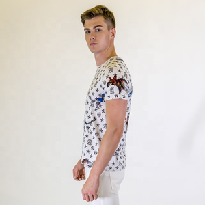 T-shirt pour homme à séchage rapide, logo personnalisé imprimé, 100% coton, écologique, service OEM, fournisseur en gros d'usine, Pakistan, 300 grammes, vierge - Product Image 2