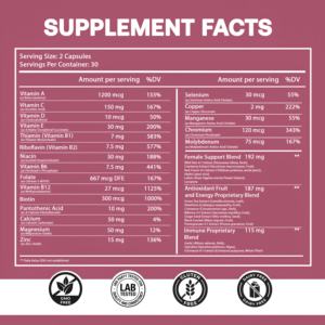 Capsules multivitaminées et minérales pour femmes – Fabrication sous contrat disponible - Product Image 3