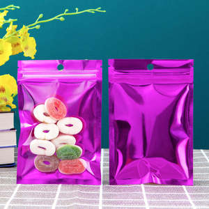Wholesale Color Aluminum Foil PE Recyclable Flat Base Zippered <b>Bread</b> <b>Bag</b> Food Grade Packaging Handle Convenient Sealing Vietnam - Product Image 1