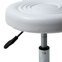 Tabouret de bar pivotant réglable en hauteur, siège en cuir PU, base chromée, design moderne, mobilier de bar pour bar à domicile et usage commercial