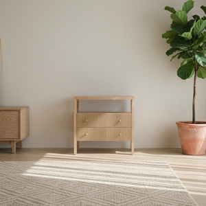 Mesa de Noche Contemporánea de Madera de Alta Calidad con Dos Cajones para el Hogar, Hotel, Sala de Estar, Dormitorio, Uso en Almacenes - Product Image 4