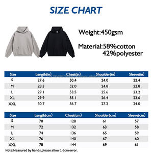 Sudaderas con capucha y sudaderas para hombre de alta calidad, informal, sólido, logotipo personalizado, moda, algodón, poliéster, peso pesado, impresión, sudaderas con capucha personalizadas - Product Image 3