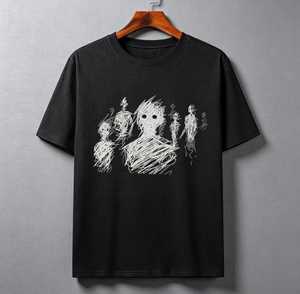 Men's O-Neck Raglan Sleeve <b>T</b>-<b>Shirt</b> 100% Cotton Animal <b>Sequin</b> Embroidery Casual Wear Front Logo Regular Fit Maroon Knitted - Product Image 3