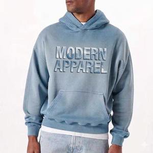 Sudaderas con Capucha para Hombre, Personalizadas, Grandes, con Pedrería, Lavado Ácido, de Alta Calidad, Estilo Francés, Super Cuadradas - Product Image 5