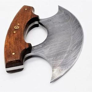 Cuchillos Ulu de Acero de Damasco Hechos a Mano de Primera Calidad, Cuchillos Ulu de Acero de Damasco con Hoja Oscilante, Cuchillos Ulu de Acero de Damasco con Agarre Ergonómico - Product Image 3