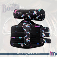 Bota de Protección para Tendones de Caballo, Diseño de Guepardo Impreso Digitalmente, Personalizable, Ligera, Acolchada con Neopreno, Resistente a Impactos
