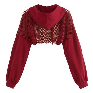 Sudadera con Capucha Personalizada de Moda para Mujer, Sexy, Lisa, Deportiva, Ecológica, de Forro Polar, de Invierno, con Mangas Farol, Casual, Talla Grande - Product Image 4