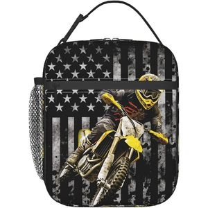 Borsa Termica Riutilizzabile per il Pranzo con Tema Bandiera, per Uomini e Donne, Ideale per Lavoro, Viaggi, Picnic ed Escursioni - Product Image 1