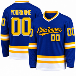 Maillot de hockey Ekin Impex en polyester de haute qualité, avec patchs colorés sublimés, personnalisable, pour équipes professionnelles, avec étiquettes privées sur mesure - Product Image 1