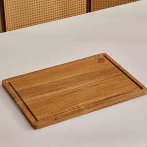 Juego de tablas de cortar de madera de haya y nogal de varios tamaños con mango para cocina. - Product Image 6