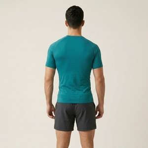 2026 Latest <b>Compression</b> <b>Shirt</b> Eco Friendly <b>Mens</b> Gym Fitness Spandex/Nylon UPF50+ Short Sleeve Quick Dry Breathable Athletic - Product Image 3
