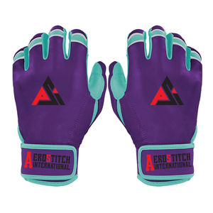 Gants de frappeur de baseball personnalisés en cuir de haute qualité pour hommes, à manchette courte, vente chaude - Product Image 1