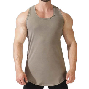 High Quality Custom Logo Black Signature <b>Men</b> <b>Crop</b> Tank <b>Tops</b> Cotton Wide Shoulder & Boxy fit Gym & Running Tank <b>Top</b> <b>For</b> <b>Men</b> - Product Image 1