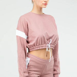 Sudadera Corta de Invierno para Mujer, Ligera, con Capucha, para Gimnasio, Uso Diario, Corte Ajustado, 100% Algodón - Product Image 4