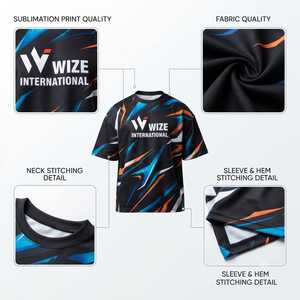 เสื้อยืดผู้ชาย OEM ODM ผ้าฝ้าย 100% สกรีนโลโก้ด้วยเทคนิค Sublimation แบบกำหนดเอง ทรงโอเวอร์ไซส์ คอกลม แขนสั้น แห้งเร็ว - Product Image 5
