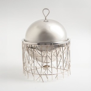 Moderno Calentador de Comida Tipo Buffet, Esfera de Acero Inoxidable, con Base de Diseño de Nido de Pájaro, para Hotel - Product Image 2