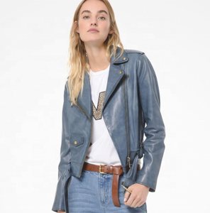 <b>Women's</b> Custom-Size Genuine Leather Jacket for Autumn Winter Spring Wholesale for Cold <b>Weather</b> - Product Image 1