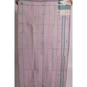 ผ้าห่มกันธากุดรีผ้าฝ้ายอินเดีย ทำมือ สไตล์โบโฮ วินเทจ ผ้าคลุมเตียง ผ้าห่มสองด้าน ไอเดียตกแต่ง - Product Image 1