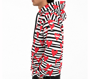 Sweat à capuche zippé noir pour homme, en molleton de coton premium, style streetwear hiver, chaud et tendance, pour un usage décontracté - Product Image 4